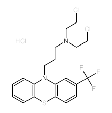 10H-Phenothiazine-10-propanamine,N,N-bis(2-chloroethyl)-2-(trifluoromethyl)-, hydrochloride (1:1) Structure