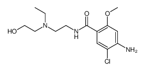 N-(N'-Aethyl-N'-(2'-hydroxyaethyl)aminoaethyl)-2-methoxy-4-amino-5-chlorbenzamid结构式