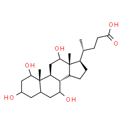 4-(1,3,7,12-tetrahydroxy-10,13-dimethyl-2,3,4,5,6,7,8,9,11,12,14,15,16,17-tetradecahydro-1H-cyclopenta[a]phenanthren-17-yl)pentanoic acid structure