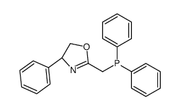 diphenyl-[[(4R)-4-phenyl-4,5-dihydro-1,3-oxazol-2-yl]methyl]phosphane结构式