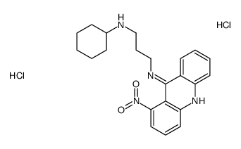 N-cyclohexyl-N'-(1-nitroacridin-9-yl)propane-1,3-diamine,dihydrochloride结构式