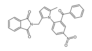N-[1-(2-benzoyl-4-nitro-phenyl)-5-methyl-pyrrol-2-ylmethyl]-phthalimide结构式