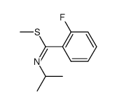 (E)-N-(Isopropyl)-o-fluorthiobenzimidsaeuremethylester Structure