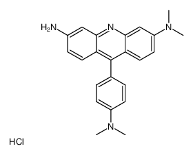 9-(4-dimethylamino-phenyl)-N3,N3-dimethyl-acridine-3,6-diyldiamine, hydrochloride structure