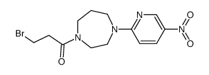 3-bromo-1-[4-(5-nitropyridin-2-yl)-1,4-diazepan-1-yl]propan-1-one Structure