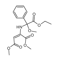 (E)-2-[(Ethoxycarbonyl-methoxy-phenyl-methyl)-amino]-but-2-enedioic acid dimethyl ester Structure