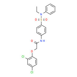2-(2,4-dichlorophenoxy)-N-(4-{[ethyl(phenyl)amino]sulfonyl}phenyl)acetamide结构式