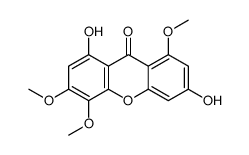 1,6-dihydroxy-3,4,8-trimethoxyxanthen-9-one结构式
