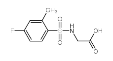 2-[(4-fluoro-2-methylphenyl)sulfonylamino]acetic acid structure