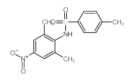 N-(2,6-dimethyl-4-nitro-phenyl)-4-methyl-benzenesulfonamide结构式