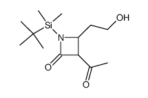 1-(t-butyldimethylsilyl)-3-acetyl-4-(2'-hydroxyethyl)-2-azetidinone Structure
