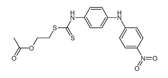 N-[4-(4-nitroanilino)-phenyl]-S-(2-acetoxyethyl)-dithiocarbamate Structure