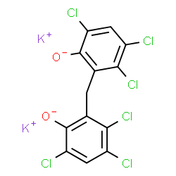 dipotassium 2,2'-methylenebis[3,4,6-trichlorophenolate] Structure