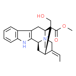(16R)-17-Hydroxy-16-(methoxycarbonyl)-4α-methylsarpagan-4-ium structure