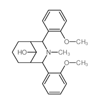 6,8-bis(2-methoxyphenyl)-7-methyl-7-azabicyclo[3.3.1]nonan-9-ol结构式