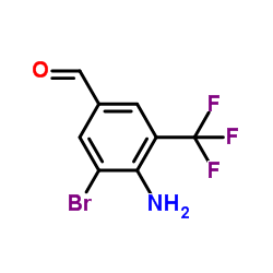 4-Amino-3-bromo-5-(trifluoromethyl)benzaldehyde Structure