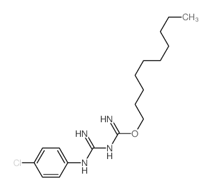 N-[N-(4-chlorophenyl)carbamimidoyl]-1-decoxy-methanimidamide Structure