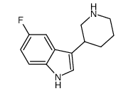 5-fluoro-3-(piperidin-3-yl)-1H-indole structure