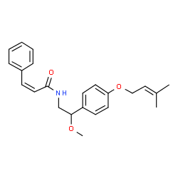 (2Z)-N-(2-Methoxy-2-{4-[(3-methyl-2-buten-1-yl)oxy]phenyl}ethyl)-3-phenylacrylamide Structure