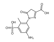 1-(5-amino-2-methyl-3-sulphophenyl)-4,5-dihydro-5-oxo-1H-pyrazole-3-carboxylic acid结构式