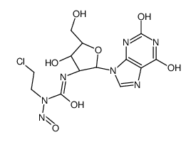 1-(2-chloroethyl)-3-[(2R,3R,4S,5R)-2-(2,6-dioxo-3H-purin-9-yl)-4-hydroxy-5-(hydroxymethyl)oxolan-3-yl]-1-nitrosourea结构式