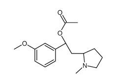 2-Pyrrolidineethanol, alpha-(3-methoxyphenyl)-1-methyl-, acetate (este r), (R*,S*)-结构式