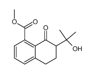 1-Naphthalenecarboxylic acid,5,6,7,8-tetrahydro-7-(1-hydroxy-1-methylethyl)-8-oxo-,methyl ester Structure
