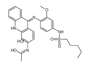 N-[9-[2-methoxy-4-(pentylsulfonylamino)anilino]acridin-3-yl]acetamide,hydrochloride结构式