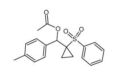 (1-(phenylsulfonyl)cyclopropyl)(p-tolyl)methyl acetate Structure