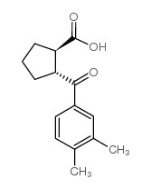 TRANS-2-(3,4-DIMETHYLBENZOYL)CYCLOPENTANE-1-CARBOXYLIC ACID结构式