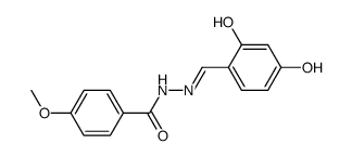 4-Methoxybenzoic acid N'-[(2,4-dihydroxyphenyl)methylene] hydrazide结构式