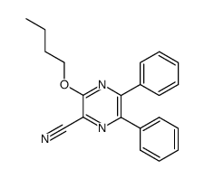 3-butoxy-5,6-diphenylpyrazine-2-carbonitrile Structure