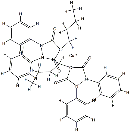 copper(II) bis(phenylbutazone) complex Structure