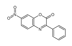 7-nitro-3-phenyl-1,4-benzoxazin-2-one结构式
