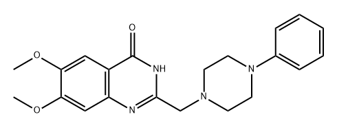 6,7-Dimethoxy-2-((4-phenylpiperazin-1-yl)methyl)quinazolin-4(3H)-one结构式