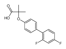 2-[4-(2,4-difluorophenyl)phenoxy]-2-methylpropanoic acid结构式