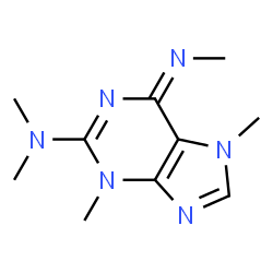 Purine, 2-(dimethylamino)-3,6-dihydro-3,7-dimethyl-6-(methylimino)- (8CI)结构式