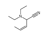 2-(diethylamino)pent-3-enenitrile Structure