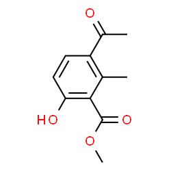 Benzoic acid, 3-acetyl-6-hydroxy-2-methyl-, methyl ester (9CI) structure