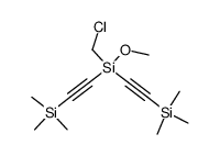 (chloromethyl)methoxybis[(trimethylsilyl)ethynyl]silane结构式