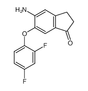 5-amino-6-(2,4-difluorophenoxy)-1-indanone结构式