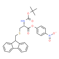 N-tert-Butyloxycarbonyl-S-9-fluorenylmethylcysteine 4-nitrophenyl este r structure
