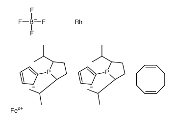 1,1′-Bis((2R,5R)-2,5-diisopropylphospholano)ferrocene(cyclooctadiene)rhodium(I) tetrafluoroborate structure