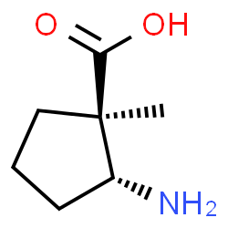 Cyclopentanecarboxylic acid, 2-amino-1-methyl-, trans- (9CI) structure