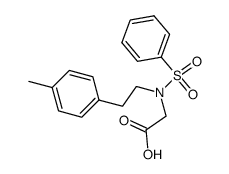 N-benzenesulfonyl-N-(4-methyl-phenethyl)-glycine结构式