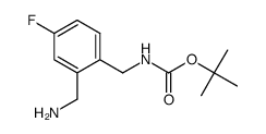 tert-butyl [2-(aminomethyl)-4-fluorobenzyl]carbamate结构式