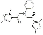 1-(2,5-dimethyl-furan-3-yl)-2-([2-(2,5-dimethyl-furan-3-yl)-2-oxo-ethyl]-phenyl-amino)-ethanone结构式