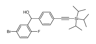 (5-bromo-2-fluoro-phenyl)-[4-[(triisopropylsilyl)-ethynyl]-phenyl]-methanol Structure