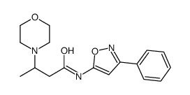 4-Morpholinepropanamide, beta-methyl-N-(3-phenyl-5-isoxazolyl)-结构式