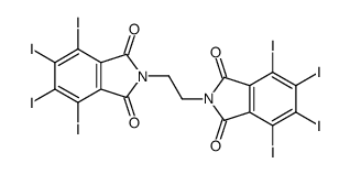 4,5,6,7-tetraiodo-2-[2-(4,5,6,7-tetraiodo-1,3-dioxoisoindol-2-yl)ethyl]isoindole-1,3-dione结构式